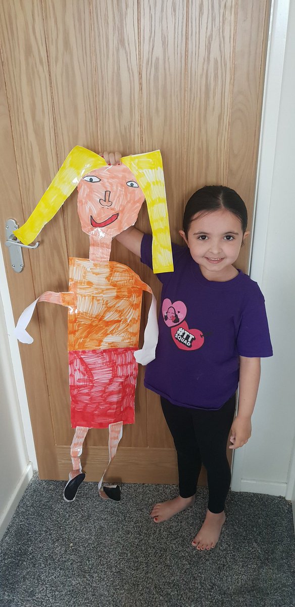 BIGrime's tweet photo. Jessie has been missing her teacher, so she made her out of paper 💛 @StAnthony1_2T https://t.co/qRyXrmCaVB