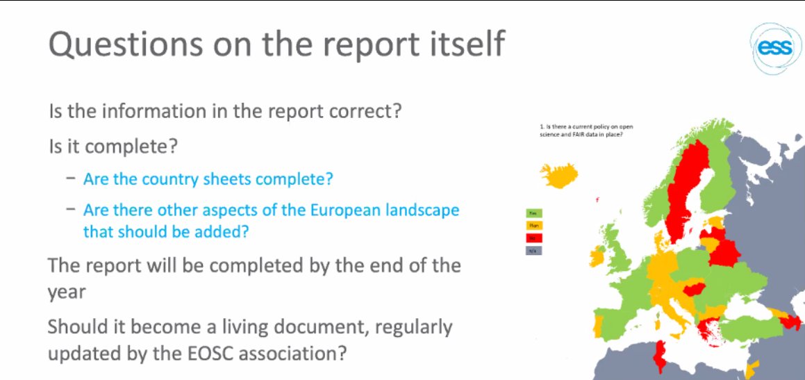 EoscSecretariat's tweet photo. "We are in an iterative process updating and improving the landscaping report and looking for your input" - @JohnWomersley, Co-Chair of #Landscape WG at the #EOSCCD.
Discover the Working Group here: https://t.co/aYjFOdMj0a
#EOSChubWeek #openscience https://t.co/zjkRwqDeJb