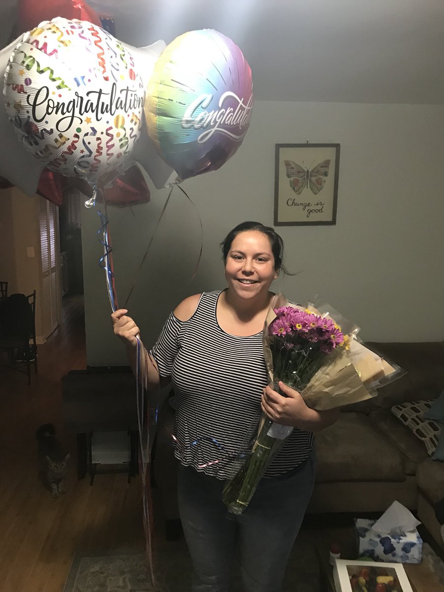 CKelemPrincipal's tweet photo. Congratulations to our very own @CKELEM ACPS 2020 Teacher of the Year @CKelemPE @CoraKellyPTA @ACPSk12 @DrHutchings joined the surprise via facetime! She got flowers and balloons early this morning! So deserved, we 😊 love you Sando 🙌🏽👏🎉! https://t.co/dyHsC5O0PF