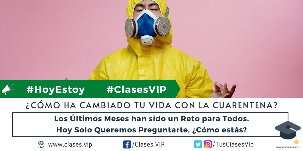 TusClasesVIP's tweet photo. ¿Cómo ha cambiado tu vida con la Cuarentena?
Los Últimos Meses han sido un Reto para Todos. Hoy Solo Queremos Preguntarte en nuestra #PreguntaDeLaSemana: ¿Cómo estás?
Te invitamos a que respondas a través de Nuestras Redes Sociales y con los Hashtags #HoyEstoy y #ClasesVIP. https://t.co/NEMXpps4u5