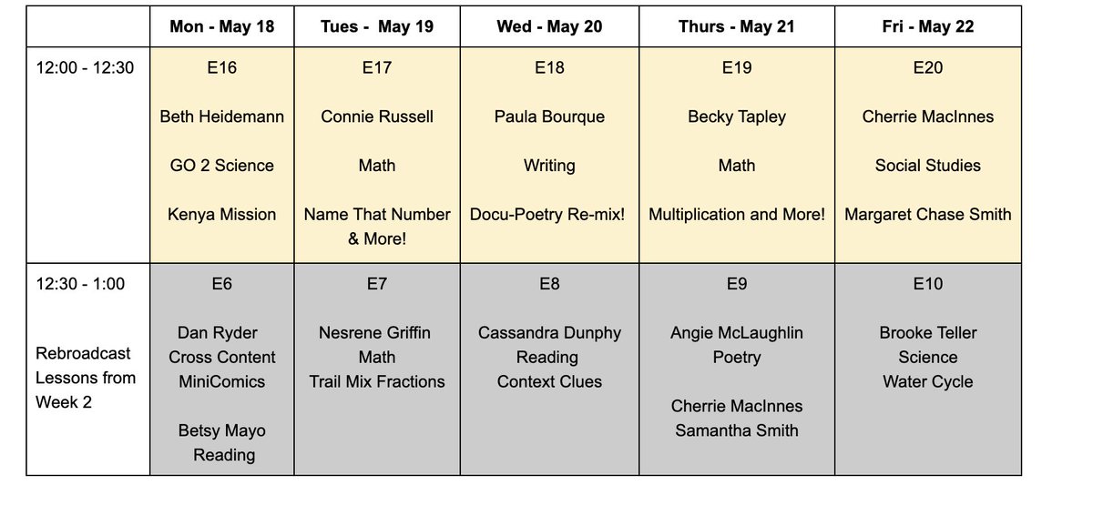 Here we go!   Another week of learning for Maine students on The Learning Space on Maine Public television.