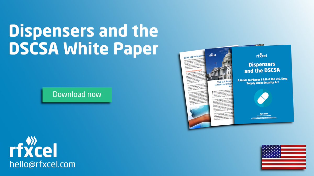 rfxcel's tweet photo. The U.S. Drug Supply Chain Security Act (#DSCSA) is transforming how dispensers do business. Are you prepared? Download our white paper today and find out! Click here: https://t.co/lmoS6WrRCh
#usdscsa #pharma #supplychain #traceability #trackandtrace https://t.co/8YFw4ErOoG