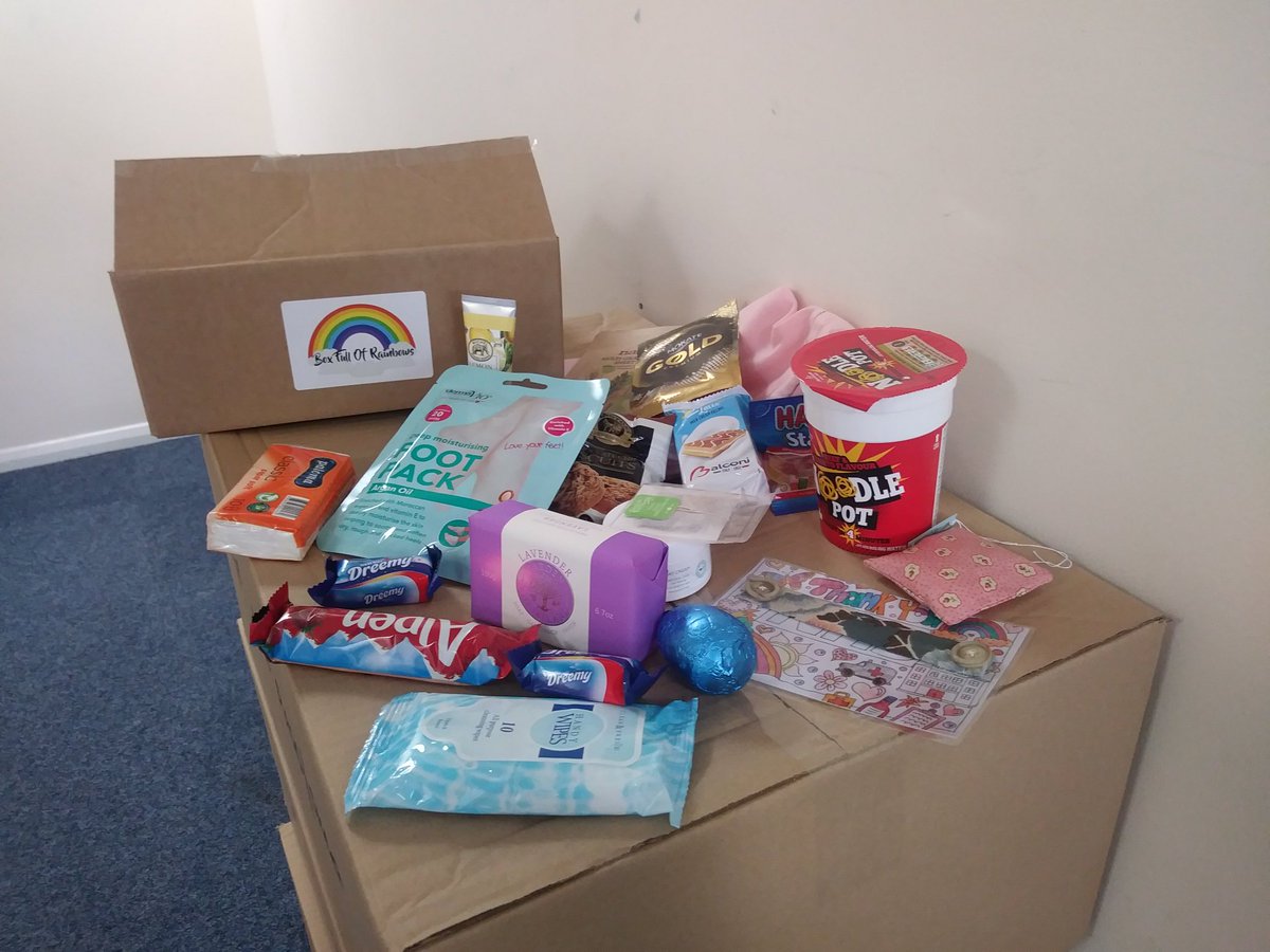 BevWalding's tweet photo. Thank you so much to the wonderful community group Box full of Rainbows for the lovely care packages for the nurses. They are very much appreciated xx https://t.co/yMx857ssnL