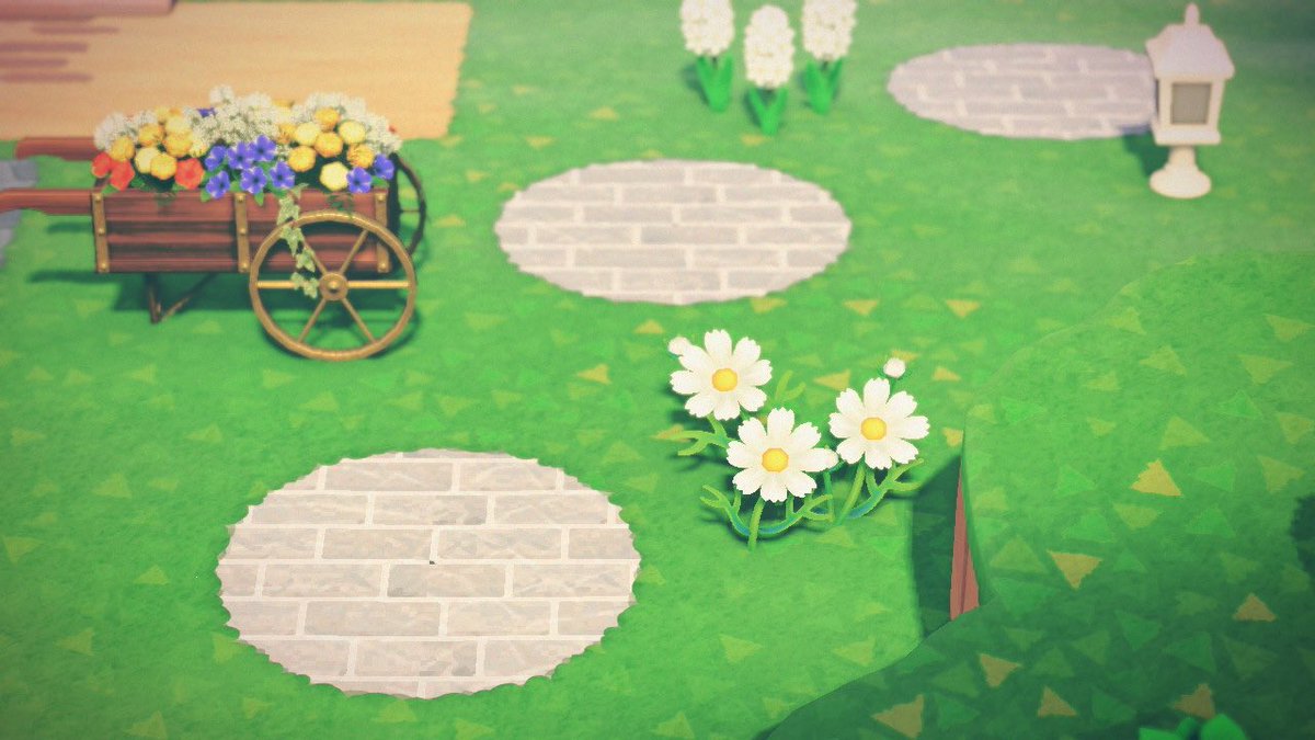 石だたみ アーチタイルの道に合うようなグレーのレンガ作ってみました みなさんぜひ使ってみてください 使ってくだった報告ツイートなどたくさんお待ちしております あつ森 あつ森マイデザ マイデザイン道 レンガ マイデザイン あつもり