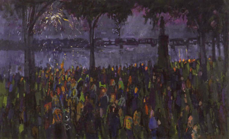 artcaninstitute's tweet photo. 🎆 On #VictoriaDay, safely enjoy the fireworks with a painting from Molly Lamb Bobak, an artist celebrated for her unique ability to capture the vibrant energy of the collective. From all of us at ACI, we wish you a safe and happy #holiday Monday! https://t.co/umYL1WT1j0 https://t.co/UmrUVvfDG3
