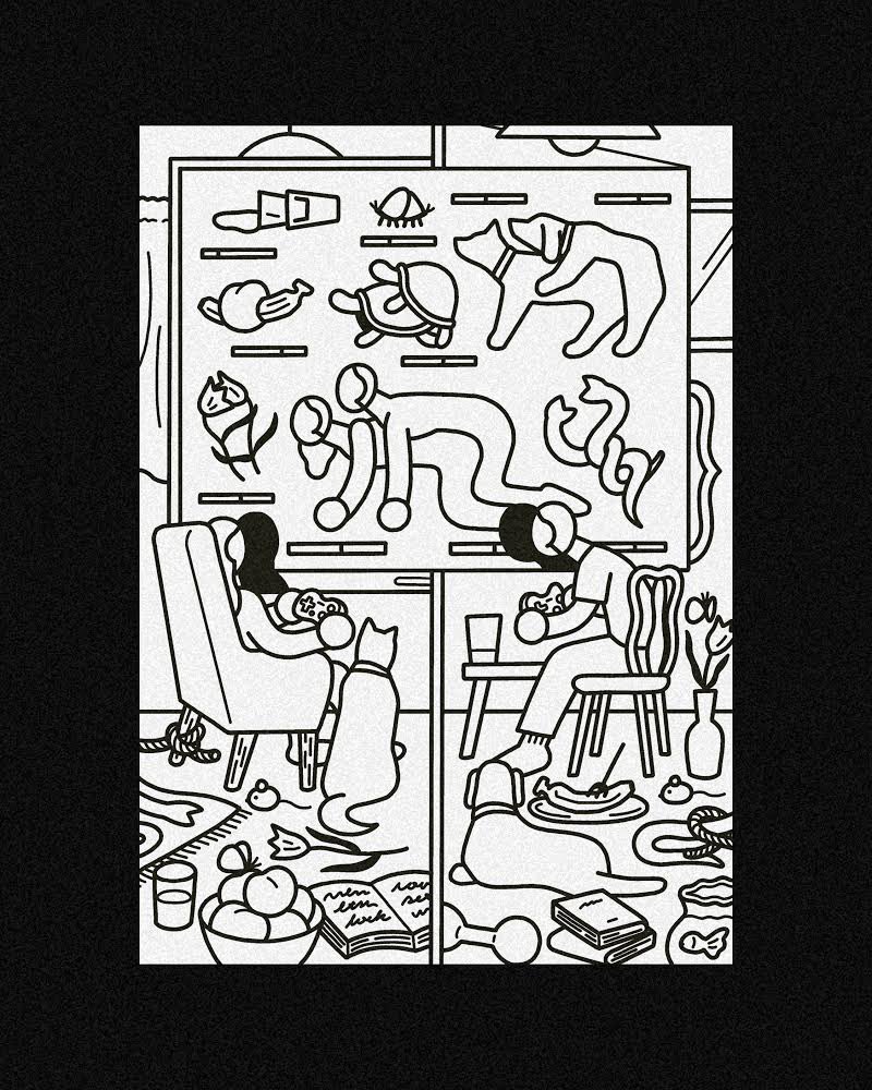 OUT OF LINEという本に参加させていただきました!ロックダウン中の退屈さや煩わしさを癒すべく制作された大人向けの塗り絵本です。
49人のアーティストが"Lockdown sex"をテーマに制作した作品が収録されています。

冊子は予約受付中です?
詳細は?からどうぞ?!
https://t.co/Jjq74sbyeN 