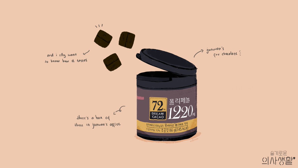 12 — junwan’s fav chocolatefirst of all; i rlly want to try this bc i looove chocolate :( this was very fun to draw i love the detailsss hehe  #hospitalplaylist  #슬기로운의사생활