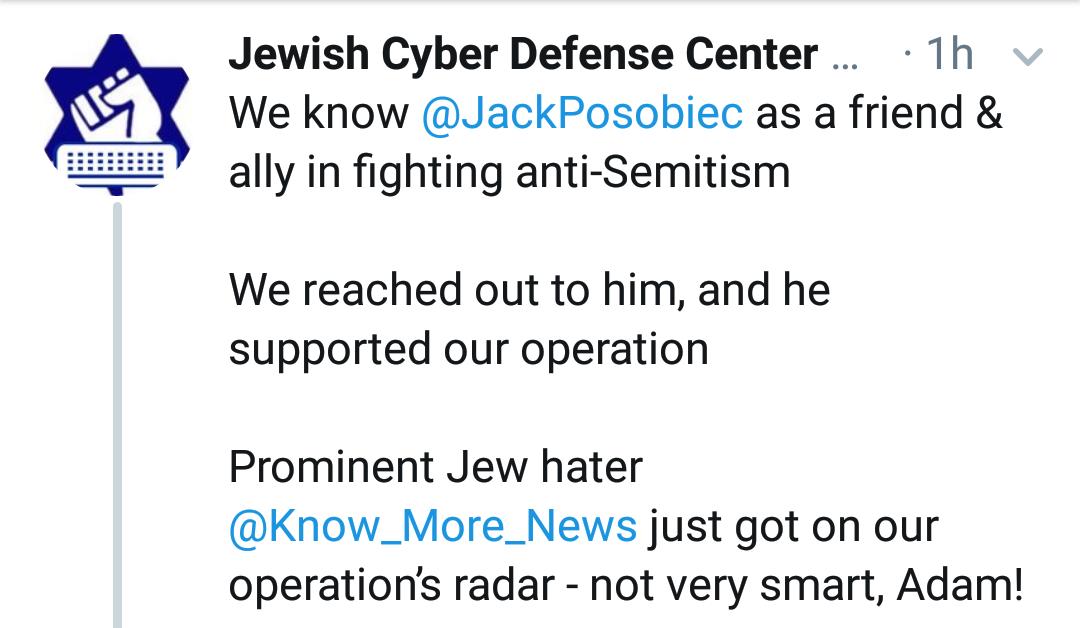 And another from the Jewish Cyber Defense Center threatening Adam