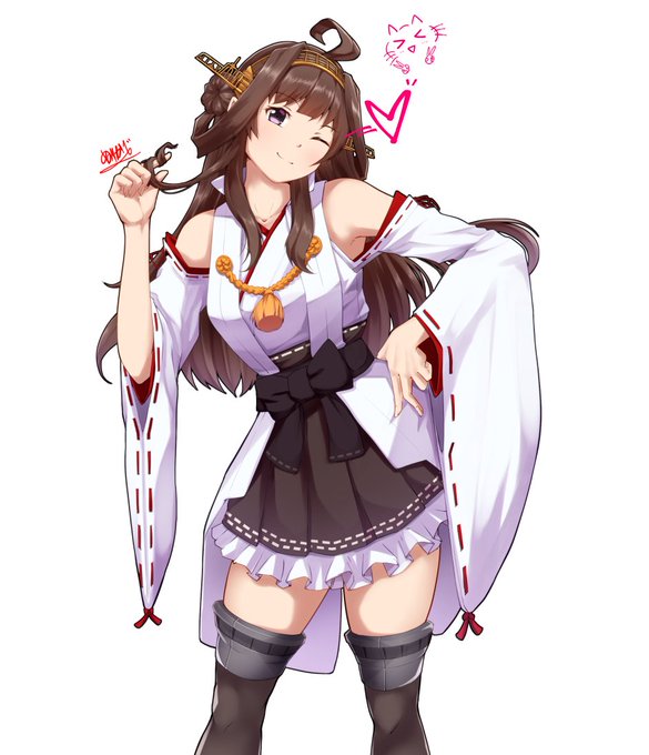 【再掲】進水日ということで一番可愛く描けた金剛を。 