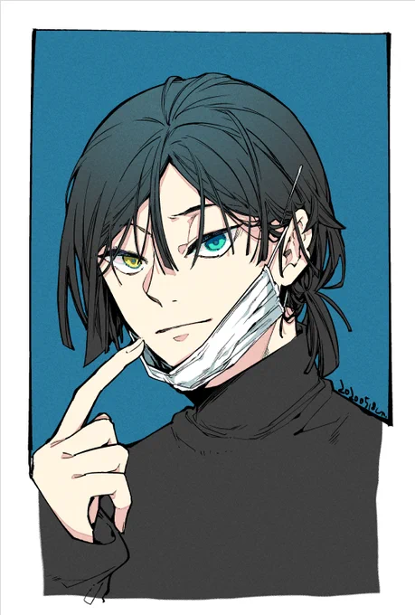 伊黒?さん(鬼滅本誌最終回205話ネタ)髪型が性癖に刺さって抜けない。 
