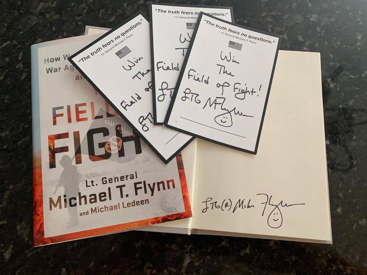 156) The second is of course his extraordinary book, Field of Fight. This signed copy was recently sent to me as a treasured gift by  @Beg1Girl. It was from my reading of the unsigned copy, though, that I isolated the Flynn Doctrine: who the people predict will win, will win.