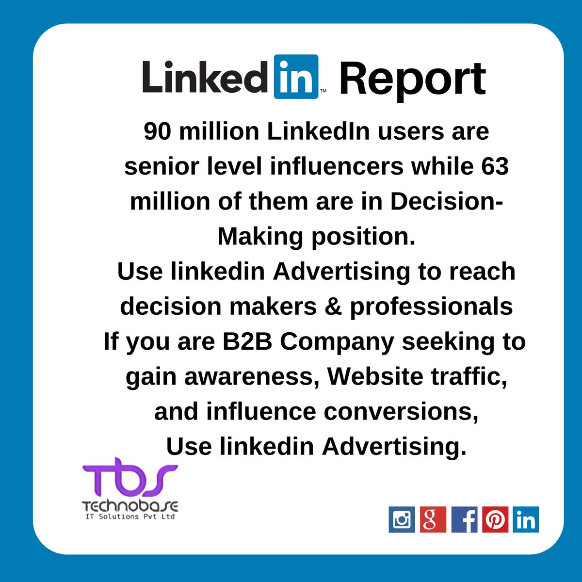 TechnoBaseSolut's tweet photo. #linkedin #onlinemarketing #marketers #branding #b2b #business #advertising #marketing #visibility #platform #companies #networking #socialmediamarketing #profile #professional #brand #technobase #socialdistancing #coronavid19 #nagpur https://t.co/J6eelCy3bF