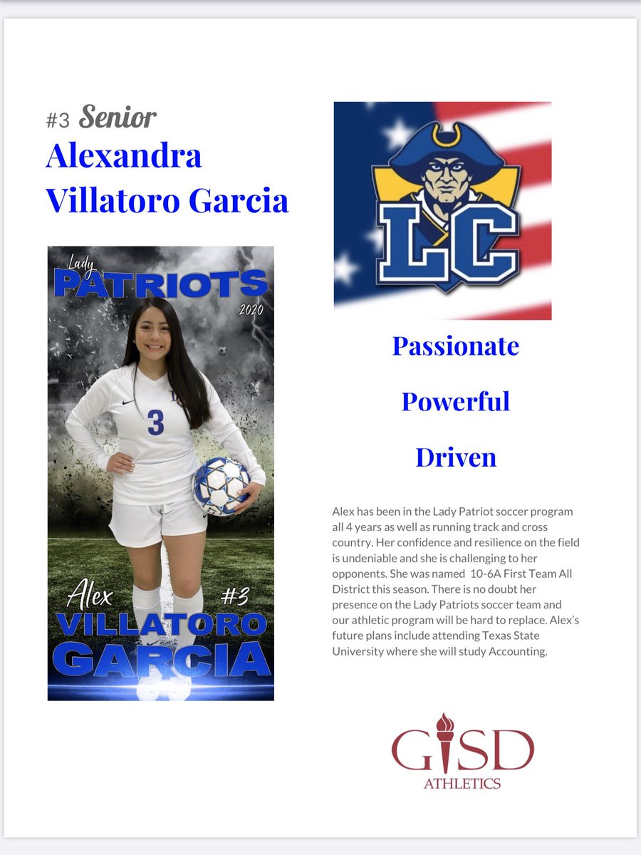 LCHSoccer's tweet photo. SENIOR SHOUTOUT to this amazing young lady!! #WeAreLC #OurSeniors 😍💕💙💛⚽️ https://t.co/MdJsf13SBs