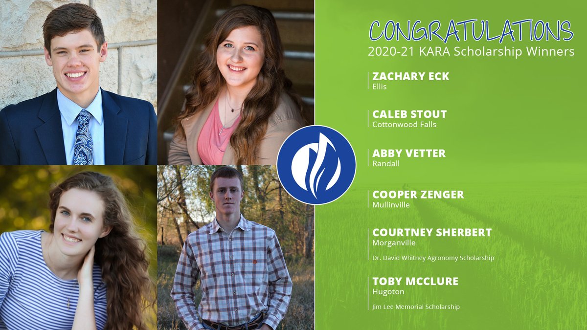 KSAgRetailers's tweet photo. Our scholarship program pays dividends down the road. Today, we help students pursue their education. In the future they join the workforce and help #agribusiness 

Our 2020-21 scholarship winners 👇

🎓 🔗 https://t.co/ZCIQ095fE9 https://t.co/MnwiiirSD6
