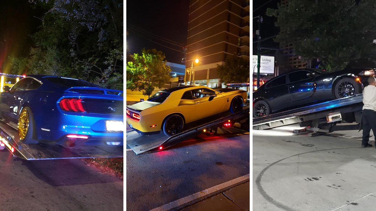 wsbtv's tweet image. #BREAKING NEWS: 44 people arrested, 29 cars impounded and 4 weapons recovered after authorities bust major illegal street racing operation in Atlanta 2wsb.tv/3cDEdIB