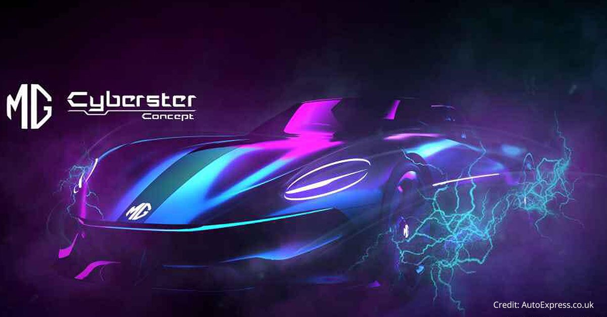 Jamstu33's tweet photo. After @MGmotor revealed a new electric sports car concept, the #Cyberster, this month which looks a bit like an updated version of the classic MG B, is this a sign that #MG is going back to their sports car roots?

Discover more here > https://t.co/Rx5HooMxba

#Electrification https://t.co/gQw1Nf3WPQ