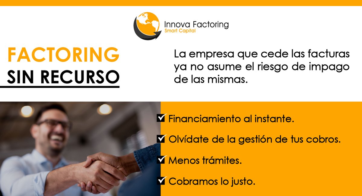 DigiFactoring's tweet photo. A diferencia de muchas otras empresas de factoring en @innovafactoring asumimos el riesgo de impago de sus facturas. Para más información escríbenos a: 📧comercial@innovafactoring.com
#InnovaFactoring #FactoringSinRecurso #Financiamiento #Liquidez #VendeTusFacturas https://t.co/49RNVONKvH