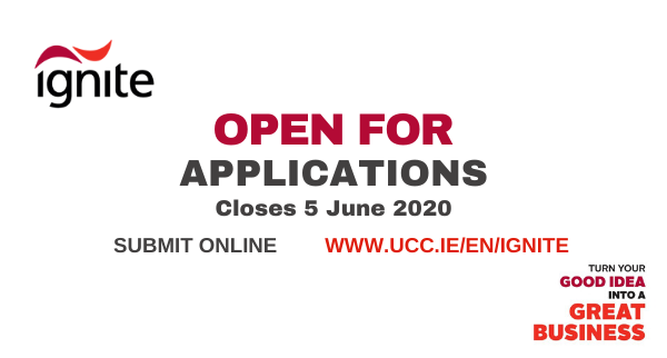 Please RT:IGNITE is NOW open for applications for the next #startup programme commencing early Autumn. We are looking for recent graduates from any third level institutions in Ireland with business ideas. Closing date is 5 June '20. Visit: ucc.ie/en/ignite/appl…  #ignitestartups