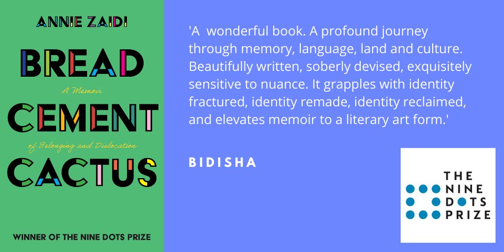 NineDotsPrize's tweet image. Broadcaster and journalist @Bidisha_online is among the early fans of #BreadCementCactus, published by @CambridgeUP next week. Remember, as well as buying the physical book, you can access it via #openaccess FREE from 28 May @CRAASHlive