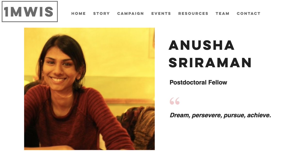 THREAD 18/100Meet Anusha Sriraman - a postdoctoral fellow - who's identifying the roles of human transcription factors & PCNA-interacting proteins as sources of endogenous DNA damage. Ft & thx  @anushasriraman http://1mwis.com/profiles/anusha-sriraman
