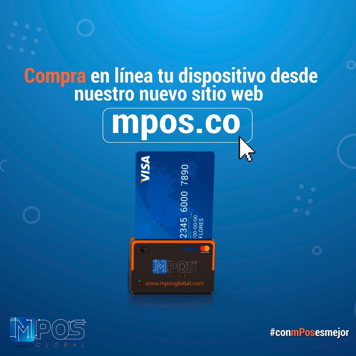 mposlatam's tweet photo. Ahora también puedes adquirir tu dispositivo mPos comprándolo en línea desde nuestro nuevo sitio web https://t.co/NVgz7uJ9ip, también desde nuestra App mPos Global o contactando a:

Whatsapp +507 6584-7269
Email ventas@mposglobal.com
PBX +507 398-7701 https://t.co/cJ5w22qaAA