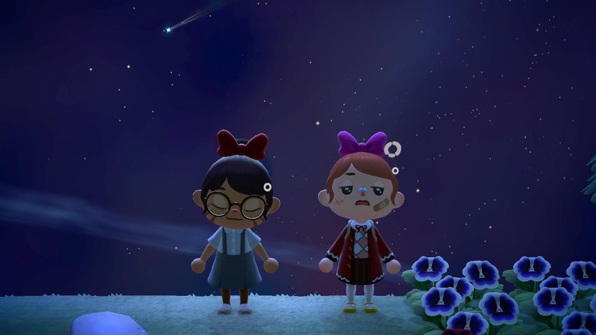 chezvonnette's tweet photo. Un soir avec @VoyageuseReves #AnimalCrossing #ACNH #NintendoSwitch https://t.co/ANhrOt9BqL
