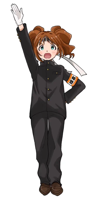 #リプきたキャラの服をやよいちゃんに着せる
男装応援団長 やよいちゃん 