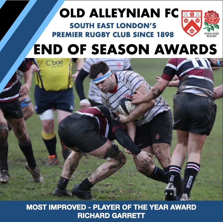 Old Alleynian Rugby (@oldalleynians) on Twitter photo Next <a href="/Oldalleynians/">Old Alleynian Rugby</a> end of season award is for Most Improved Player. The winner is Richard Garrett, who became a cornerstone of an increasingly dominant 1st XV scrum and carried hard all season. <a href="/dulwichrugby/">Dulwich Rugby</a> #rugby Next <a href="/Oldalleynians/">Old Alleynian Rugby</a> end of season award is for Most Improved Player. The winner is Richard Garrett, who became a cornerstone of an increasingly dominant 1st XV scrum and carried hard all season. <a href="/dulwichrugby/">Dulwich Rugby</a> #rugby
