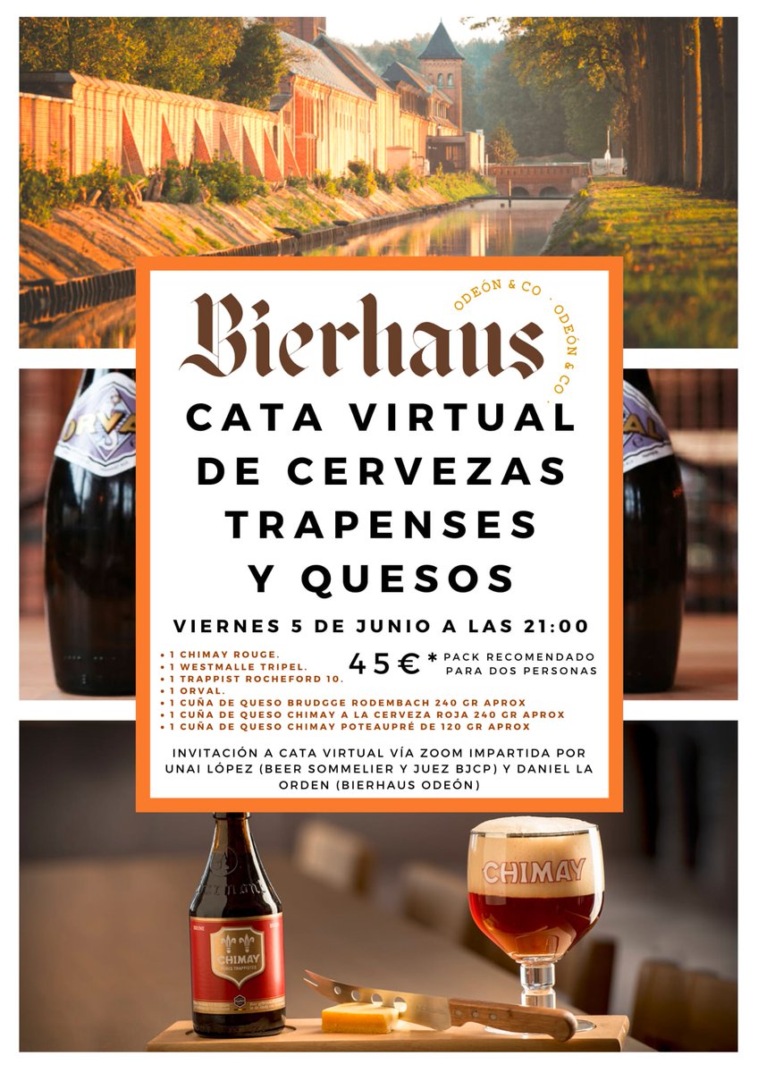 Seguimos con nuestras Catas Virtuales este mes de Cervezas trapenses con quesos cerveceros.
Una oportunidad única.
#Quenotelocuenten
#catavirtual
#trapense
#bierhausodeon
#QuesoProud