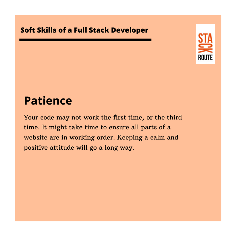 Stack_Route's tweet photo. #FullStackDevelopers are self-driven people with extraordinary will power to push through any odds. Here are few must-have soft skills, which may help you build a progressive career as Full Stack Developer. #MondayMotivation #StackRoute #FullStackFuture https://t.co/2Ic69FEcgr