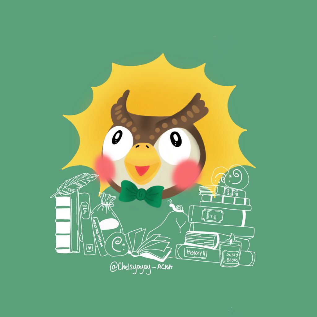 chelsdoesdoodle's tweet photo. Happy international museum day!! Enjoy some Blathers 😊 #AnimalCrossing #ACNHDesigns https://t.co/bzCbvTupNF