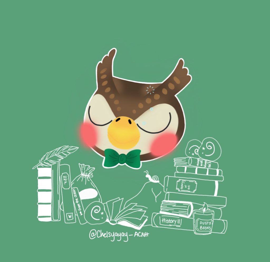 chelsdoesdoodle's tweet photo. Happy international museum day!! Enjoy some Blathers 😊 #AnimalCrossing #ACNHDesigns https://t.co/bzCbvTupNF