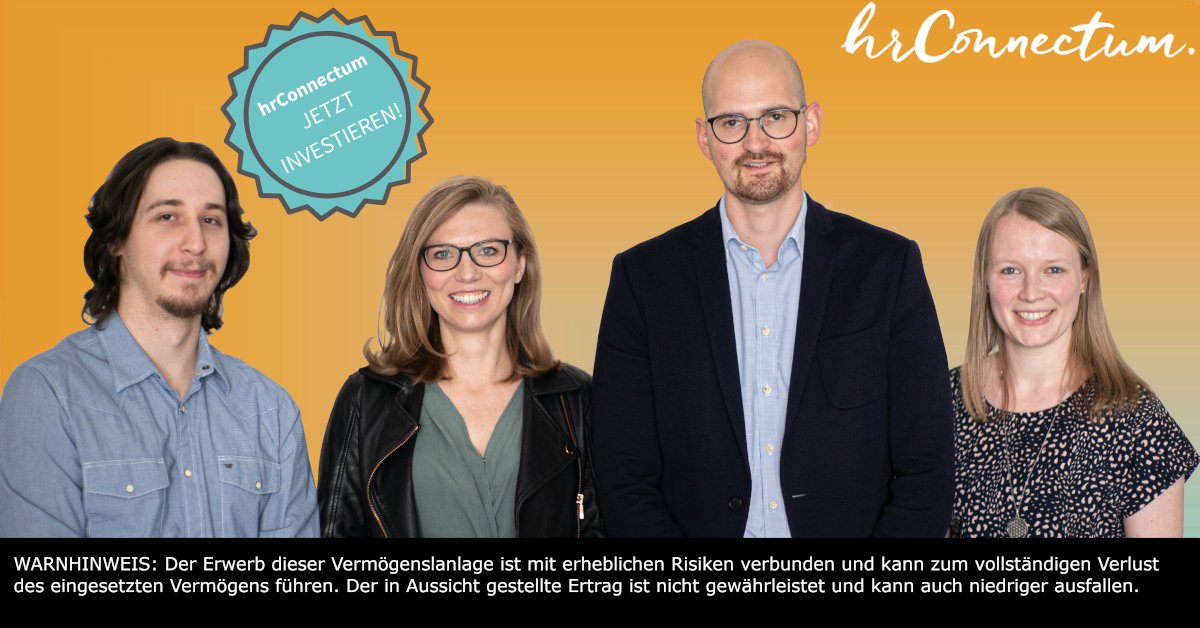 hrconnectum's tweet photo. (1/2)Das hrConnectum-Team hat mit @CONDA_Germany eine #Crowdinvesting-Kampagne gestartet. Mithilfe der Crowd werden wir in den technologischen Fortschritt unserer Bewerbermarkt-Technologie und den Ausbau unserer festen Partnerschaft mit spezialisierten Active Sourcern investieren https://t.co/S1JZQ6KVtJ