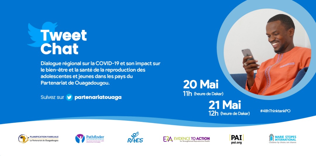 Partenariat de Ouaga (@pouagapf) on Twitter photo Les #48hThinktankPO, vous invite les 20 Mai à 11h et 21 Mai à 12h (heure de Dakar) à partager des vidéos/articles sur les barrières d’accès aux services des jeunes pendant la #COVID19, les solutions communautaires et les messages d’engagement des acteurs.
#SSRAJ <a href="/Paroleaujeunes/">Parole Aux Jeunes</a> Les #48hThinktankPO, vous invite les 20 Mai à 11h et 21 Mai à 12h (heure de Dakar) à partager des vidéos/articles sur les barrières d’accès aux services des jeunes pendant la #COVID19, les solutions communautaires et les messages d’engagement des acteurs.
#SSRAJ <a href="/Paroleaujeunes/">Parole Aux Jeunes</a>