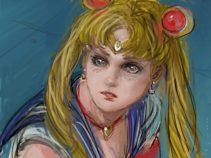 #sailormoonredraw  少し表情をつけてみました〜 https://t.co/ZiQoZEboLB 