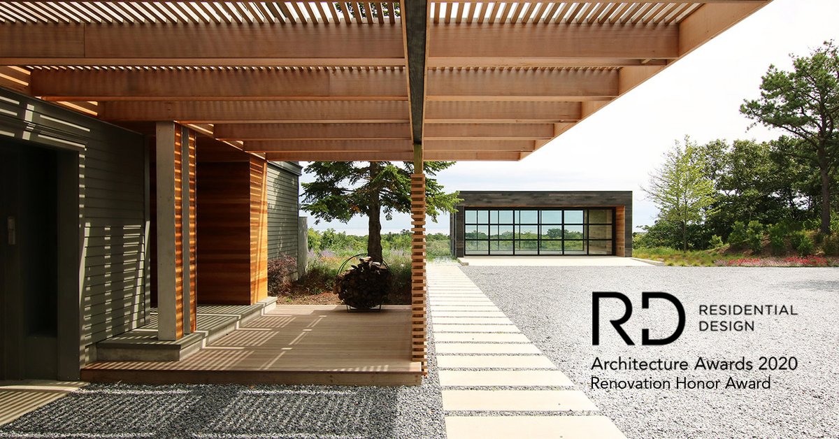 Resolution4Arch's tweet photo. RES4's MODERN MODULAR Amagansett Addition &amp; Garage wins Residential Design Magazine Renovation Honor Award. https://t.co/bBI9O6fMeF

Click here to see more of the project: https://t.co/cXRZCMU81N

#res4 #resolution4architecture #modernmodular #modular #prefab #residentialdesign https://t.co/h1cMJcmLtt