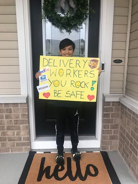 StCharlesD303's tweet photo. What a sweet message from a Wild Rose 5th grade student! #StaySafe #EssentialWorkers https://t.co/4rWiBLXo0z