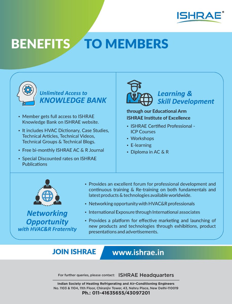 JaipurIshrae's tweet photo. ISHRAE has always looked after its members so that they recieve maximum and opportunities. Join ISHRAE to be the part of change. #ISHRAE #JaipurISHRAE #JaipurChapter @JaipurIshrae @ishraehq #COVID19 #learning #HVAC https://t.co/NJkhDNtiKX