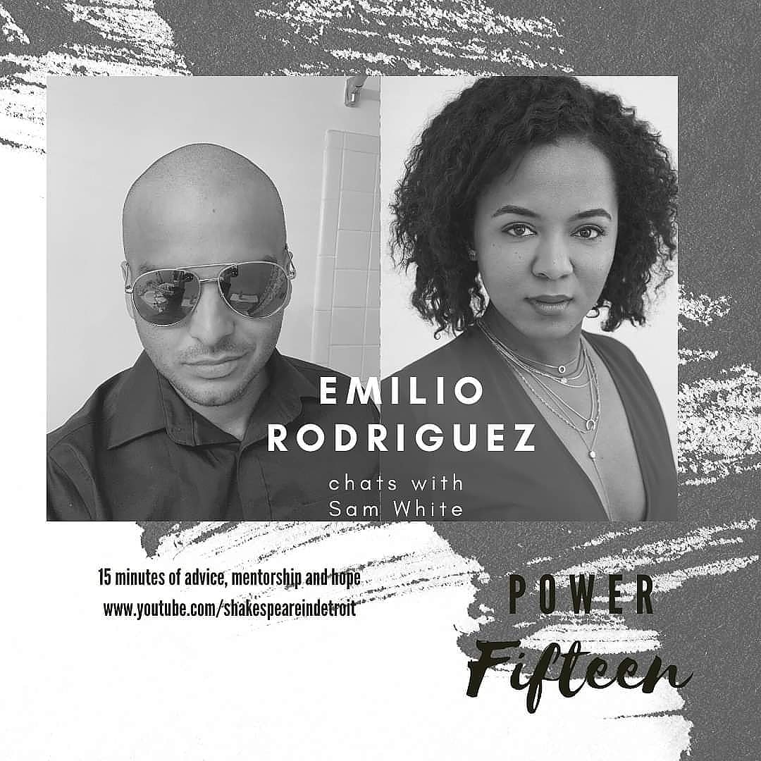 Did you get a chance to check out the very first episode of our new podcast series #Power15 a few weeks ago? Award-winning playwright &amp; artistic director <a href="/EmilioWrites/">Emilio Rodriguez</a> <a href="/BandBTheatre/">Black&Brown Theatre</a> is featured. Check it out! #podcast #ShakespeareinDetroit #playwright 
youtu.be/fDV2fNWPx6s