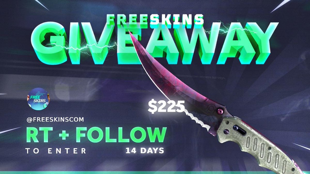 ($225.00) Flip Knife | Doppler Giveaway 🎁

✔ Retweet
✔ Follow @freeskinscom
✔ Tag a friend

ℹ Get free skins on freeskins.com

Ends in 14 days