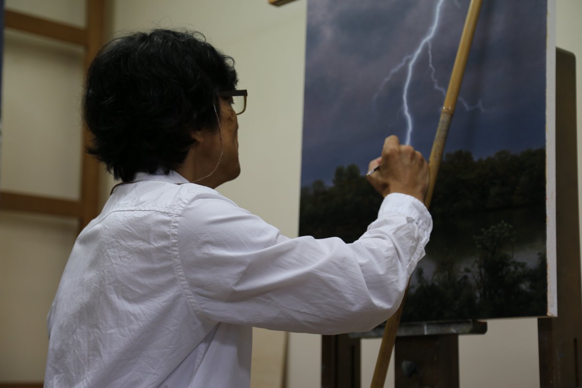 画家 橋本直行 油彩画 油絵 石 写実画 静物画 写実油彩画 額入 画家