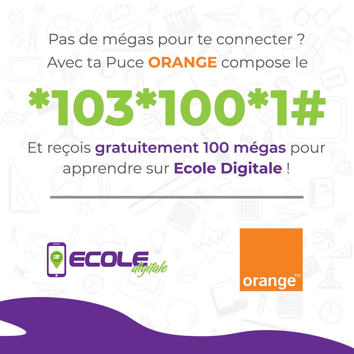 ecole_digitale's tweet photo. A @ecole_digitale , l'accessibilité pour tous est une de nos priorités ! Grâce à notre partenaire @OrangeBurkina, même les plus défavorisés peuvent accéder gratuitement à la plateforme pour avoir accès aux cours ! https://t.co/TkXQCktZG9