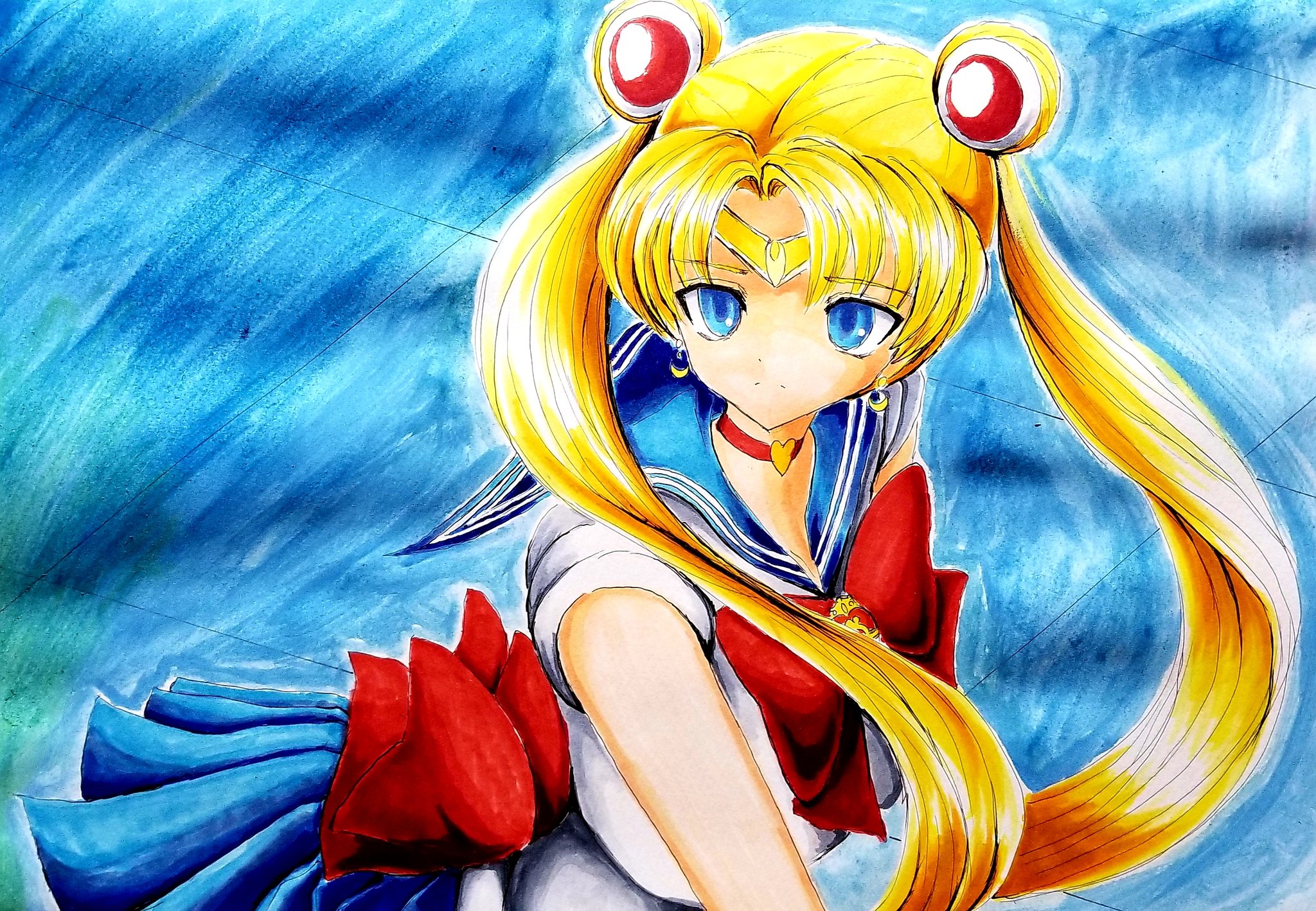 Y M セーラームーンイラストチャレンジしました 背景が上手くいかないです Sailormoonredraw Y M セーラームーンイラストチャレンジしました 背景が上手くいかないです Sailormoonredraw