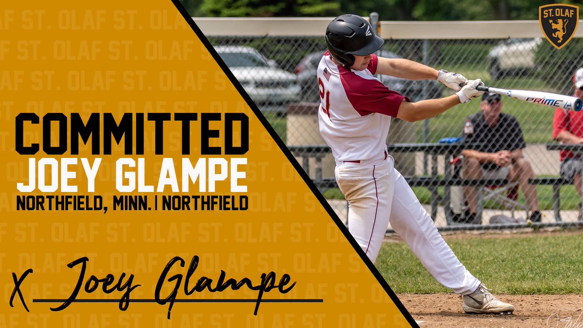 StOlafBaseball's tweet photo. From our own backyard we welcome ⁦@nfldraiders⁩ infielder Joey Glampe! #batspeed https://t.co/XGASuAyxN3