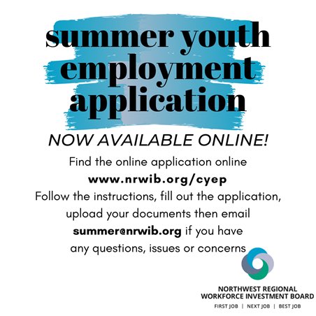 NRWIB Summer Yourh Employment Opportunities