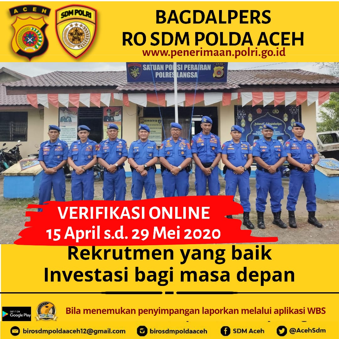 SMazkur's tweet photo. #tribrata 
#ssdmpolri 
#sdmpoldaaceh 
#rekrutmen_polri2020 https://t.co/P5wXSojiVE