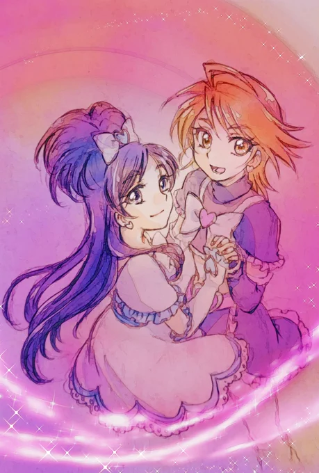 ふたりはプリキュア
#プリキュア版深夜の真剣お絵描き60分一本勝負 
