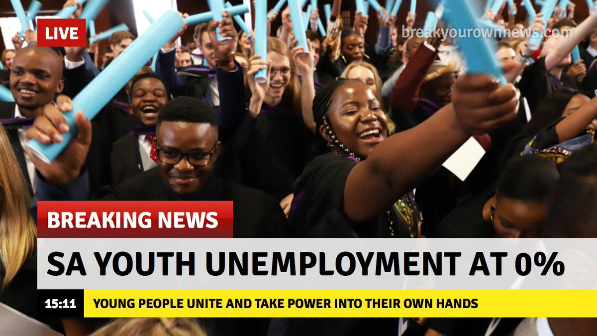 Tshisimani's tweet photo. We asked our #TransitionSchool participants what headlines they dream of. Here's some of what they hope to see as news one day.
*Disclaimer, these are fictional headlines created using an app - please do not distribute independently without context as it may spread fake news! https://t.co/LqHkw9OOAY