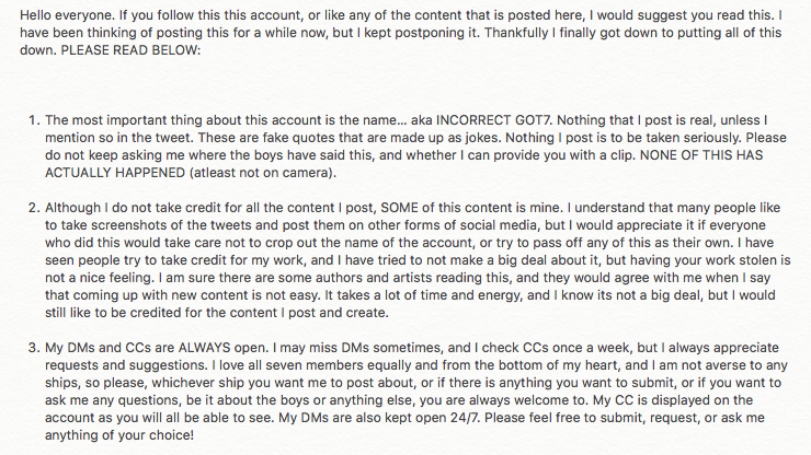 incorrect got7 tweet media