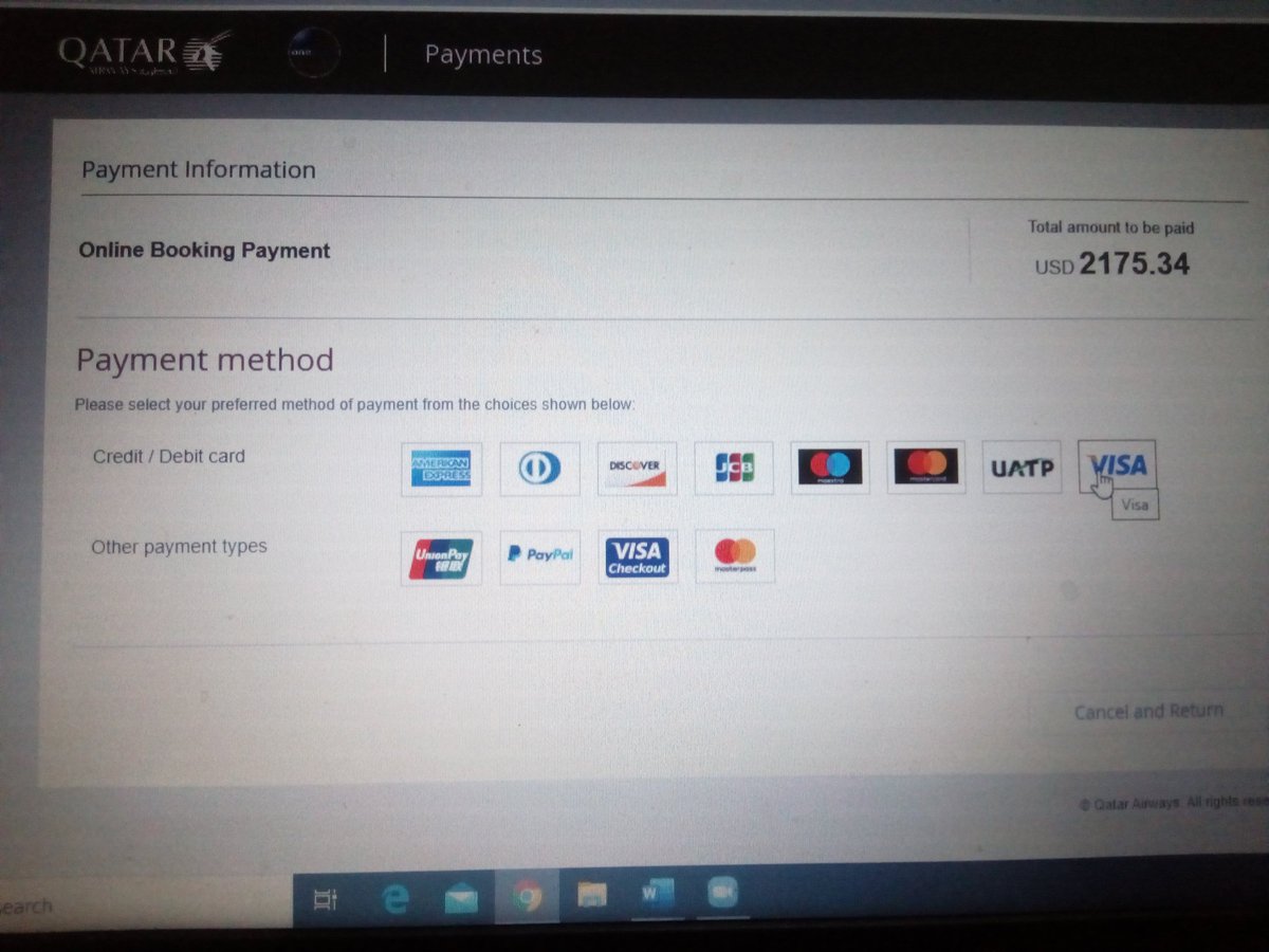 OladeindeDapo's tweet photo. @qatarairways I eventually got the code few minutes ago. Thanks @qatarairways. 
However, while booking, I am constantly being redirected to the payment page and the price displayed certainly includes the ticket fare despite inputting the code at the beginning. Anyone having similar issues? https://t.co/mV6vXXwueY